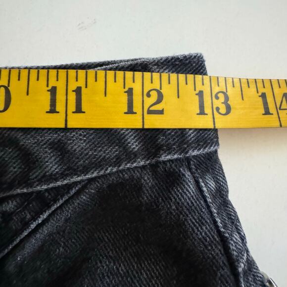 ROCKIES ROCKY MOUNTAIN Jeans 26 VTG Black Washed Bare Back Rhinestone Cowgirl - Picture 13 of 14